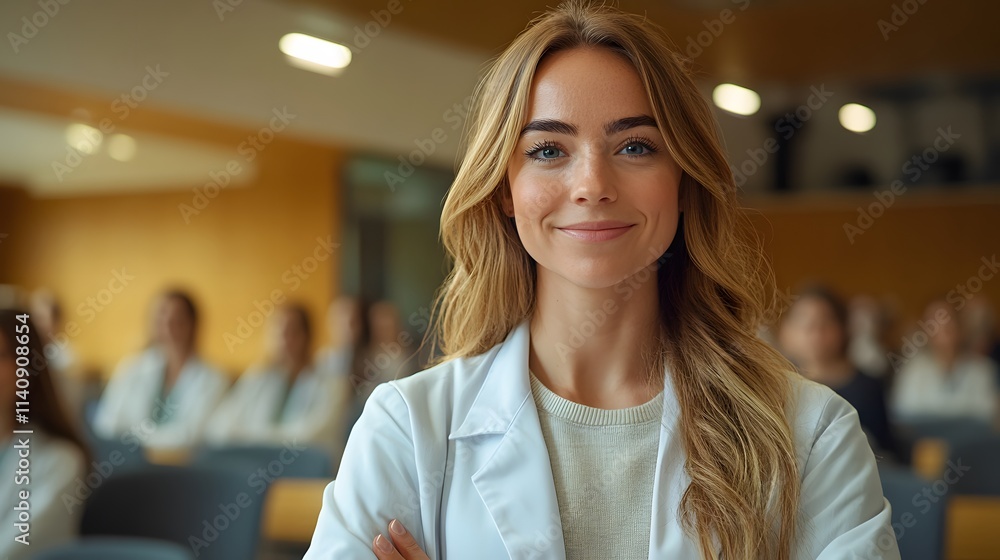 Confident Female Doctor or Nurse Portrait
