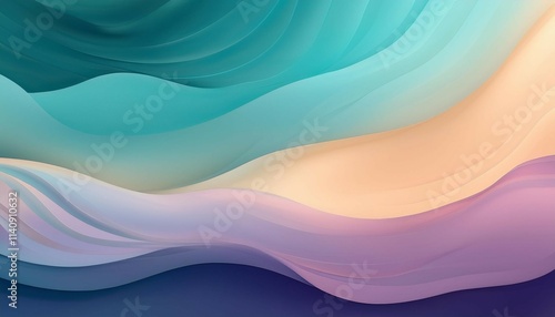 Wallpaper Mural vibrant gradient background colorful blend of teal purple and beige evokes serenity and calmness ideal for design projects needing a peaceful backdrop Torontodigital.ca