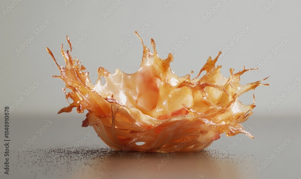 A bowl of food with a lot of brown sauce on it A bowl of food with a lot of brown sauce on it