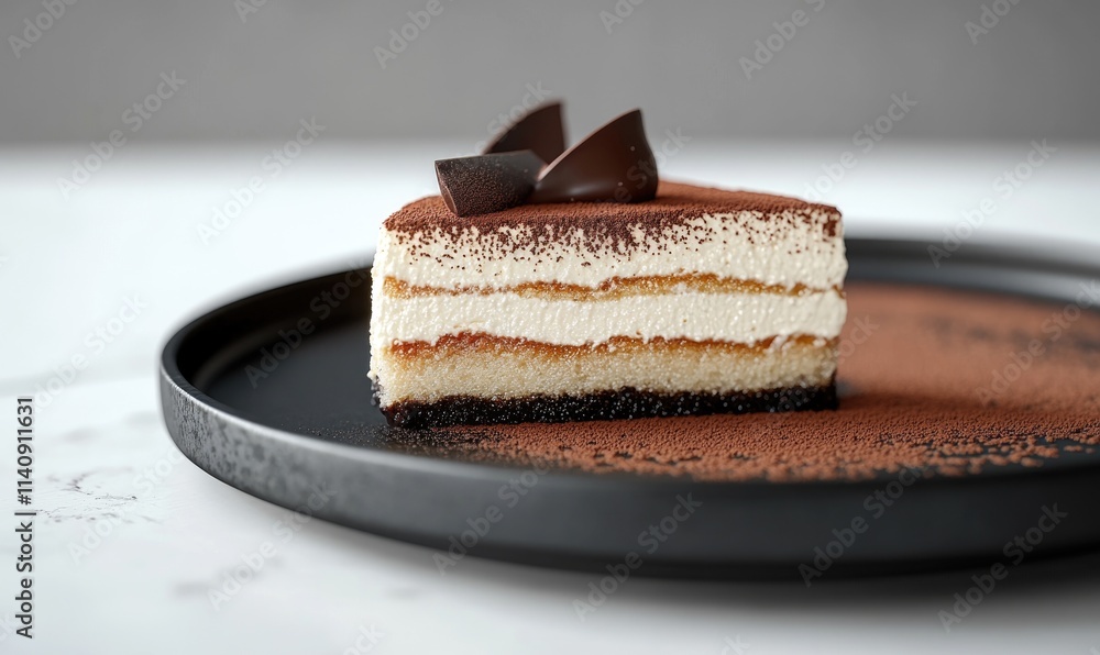 A slice of cake with chocolate on top A slice of cake with chocolate on top
