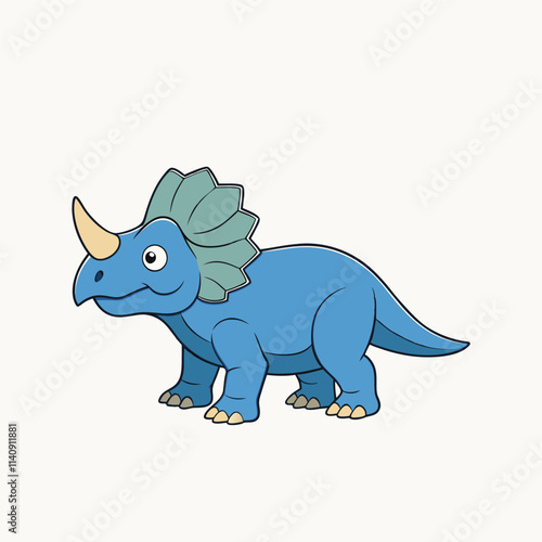 Hand Drawn T-Rex Dinosaur, Sketch dinosaur triceratops vector illustration. Natural prehistoric extinct animal of the Jurassic period.