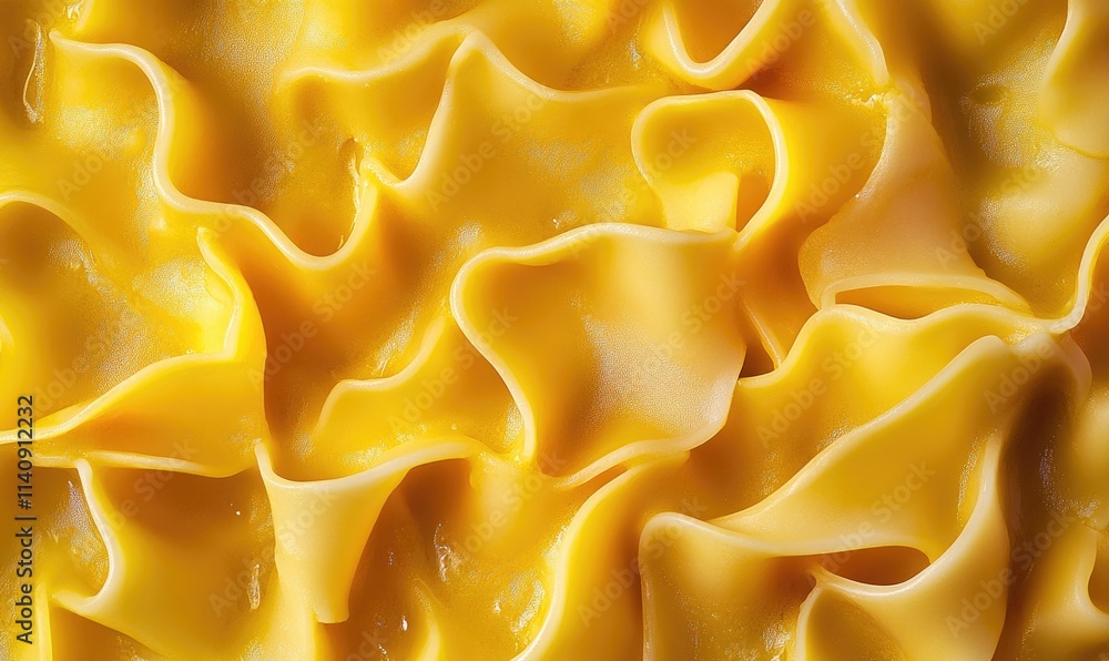 A yellow noodle with a spiral shape