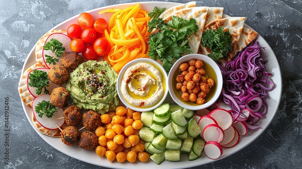 Healthy Vegetarian Bowl, Colorful Vegetables, Grains, Vegan Food, Food Photography, Close Up, Rustic Setting, Balanced Meal
Healthy Vegetarian Bowl, Colorful Vegetables, Grains, Vegan Food, Food Photography, Close Up, Rustic Setting, Balanced Meal