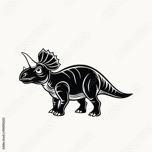 Coloring Page Outline of Carnotaurus roaring Dinosaur. Coloring Book page for kids. outline vector illustration