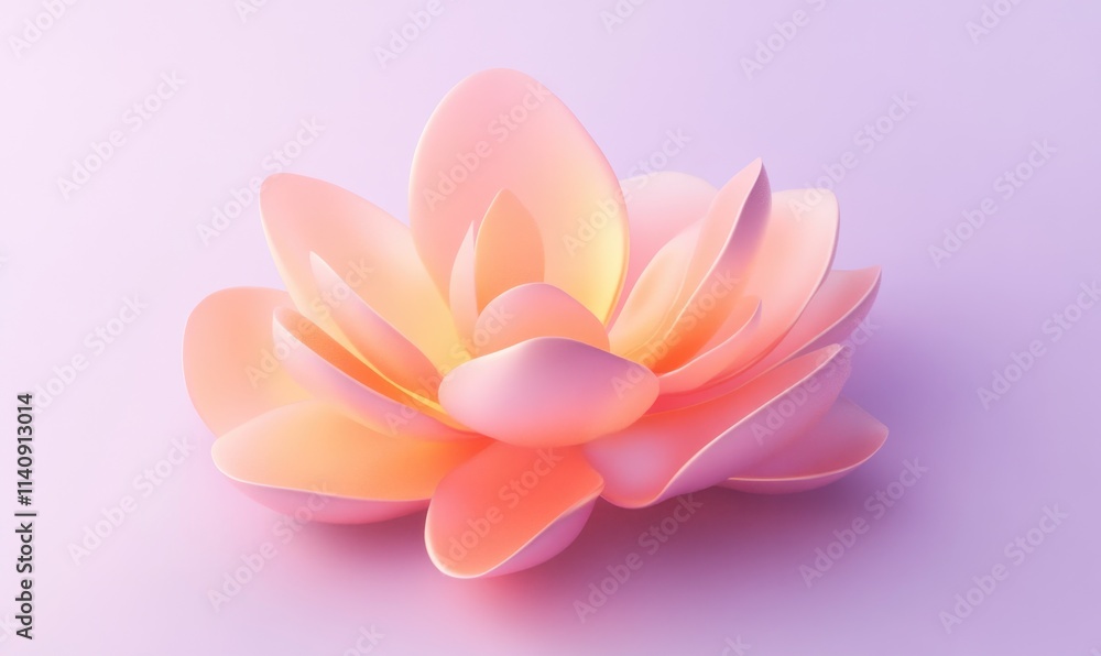 Fototapeta premium A pink flower with a yellow center