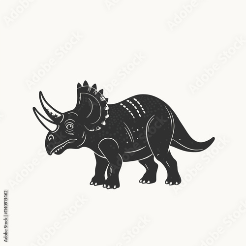 Set of Carnotaurus roaring Dinosaur Coloring Page Outline Coloring Book page for kids. outline vector illustration isolated on a white background.