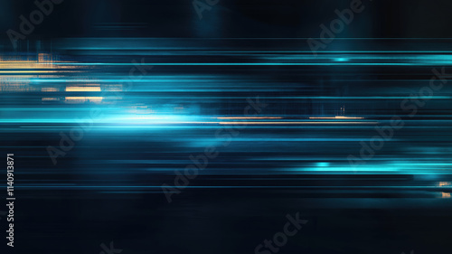 Dynamic abstract background with light streaks conveying speed and motion in cool blue tones.