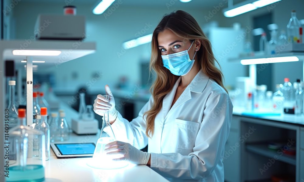 Charming Scientist at Work in a Cutting-Edge Laboratory Charming Scientist at Work in a Cutting-Edge Laboratory