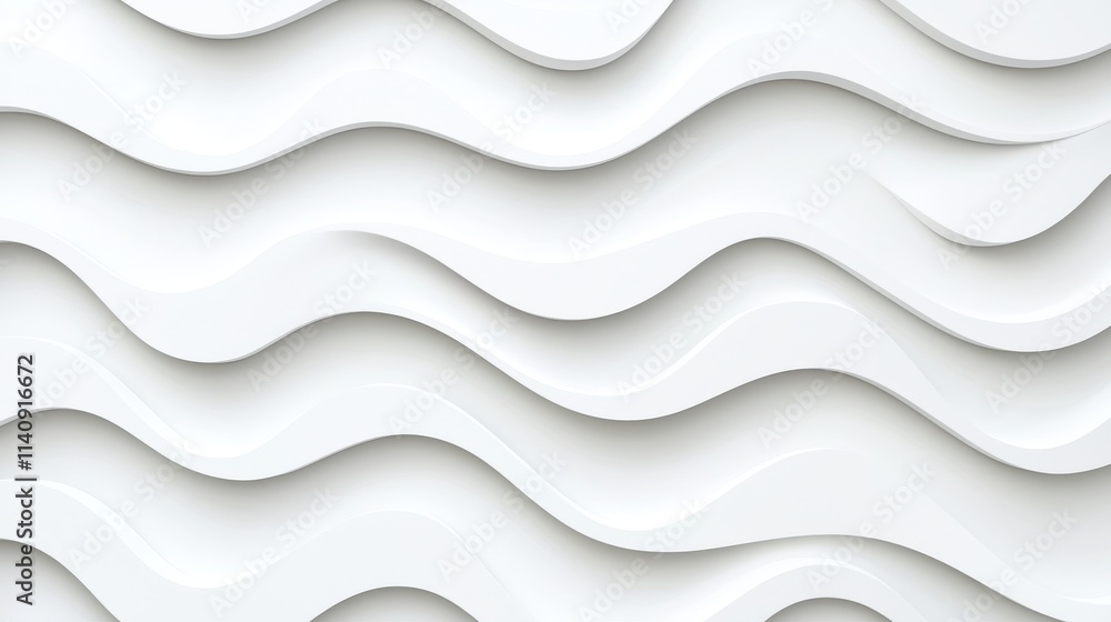 Obraz premium A white abstract background featuring waves, designed as a creative architectural concept.