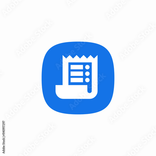 receipt bill icon sign vector