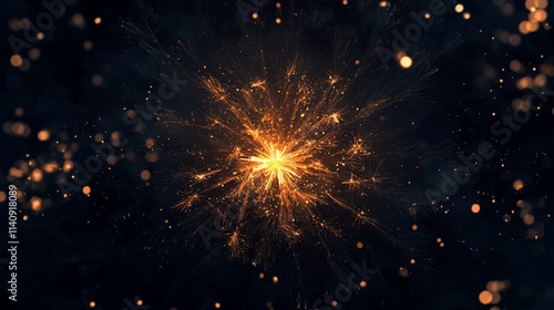 Wallpaper Mural Fireworks panoramic background with copyspace Torontodigital.ca