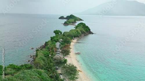 Group of Island Drone Sideways Movement