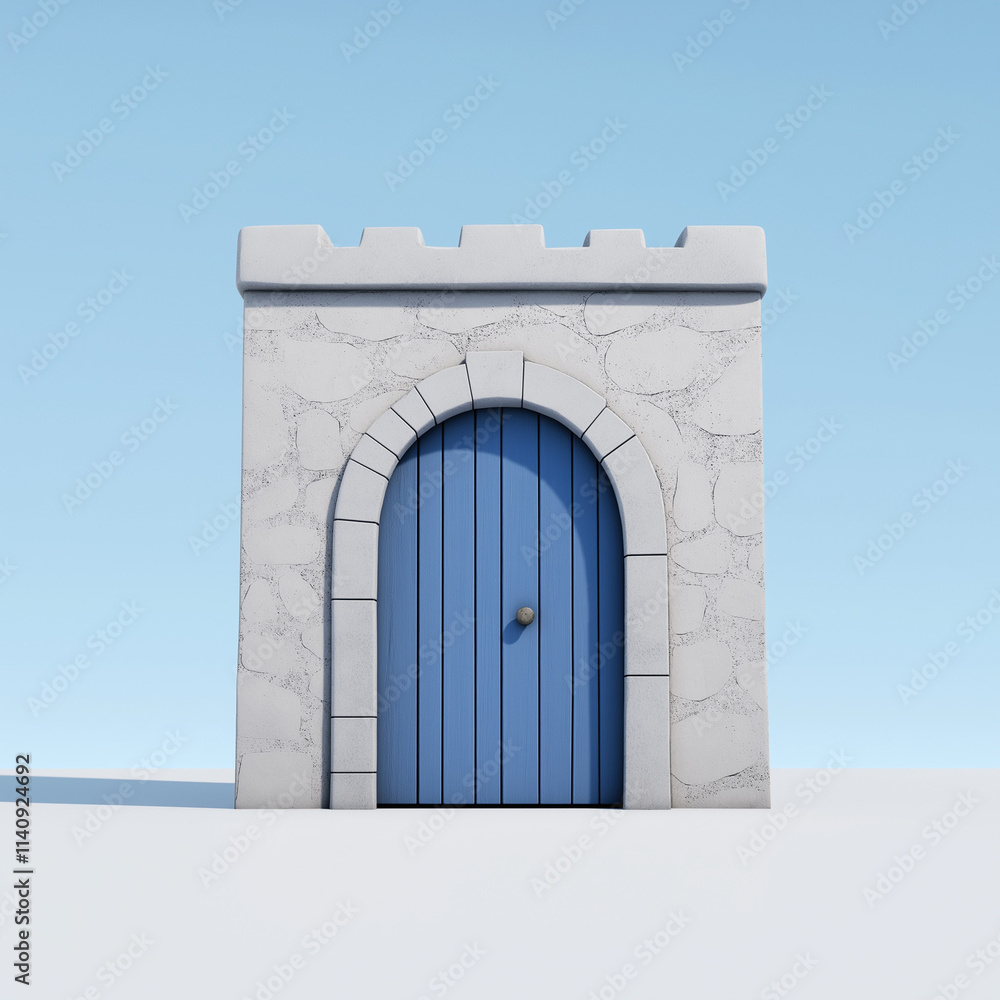 Fototapeta premium Fortified Citadel Entrance Offering a Stronghold of Historic Appeal
