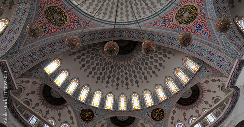 Kocatepe Mosque in Ankara, Turkey was built in the 20th century. It is one of the most important mosques of the recent period.