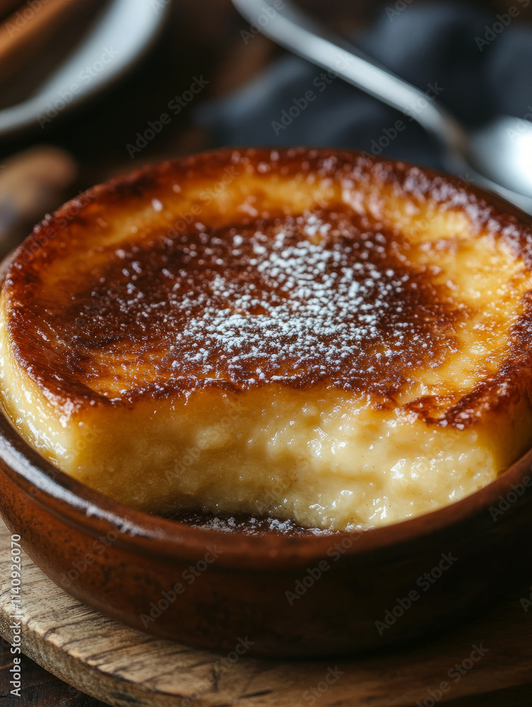 Baked cheesecake with a slice removed Baked cheesecake with a slice removed