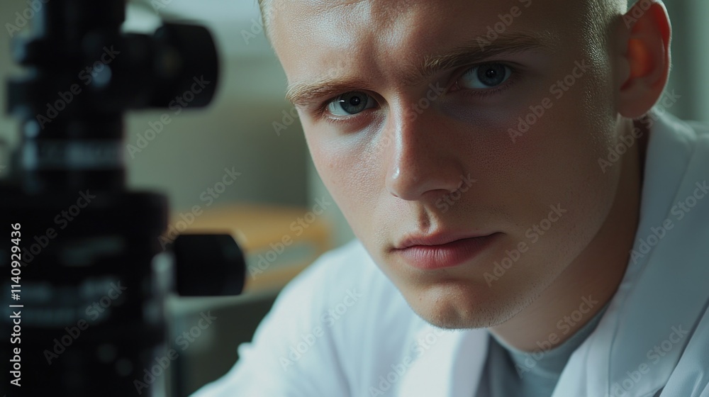 A Young Man Focusing on a Subject A Young Man Focusing on a Subject
