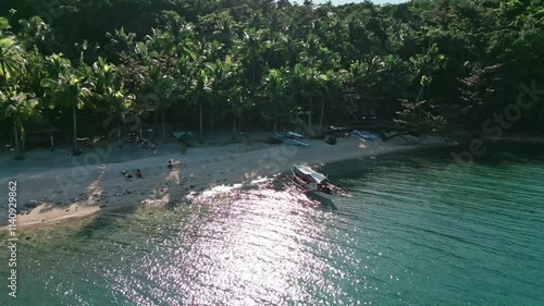 Remote Island with Boat