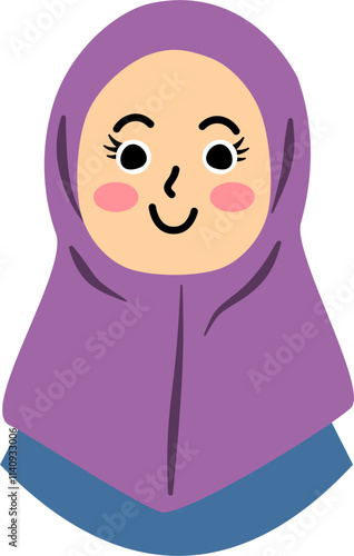 Muslim girl with hijab style
