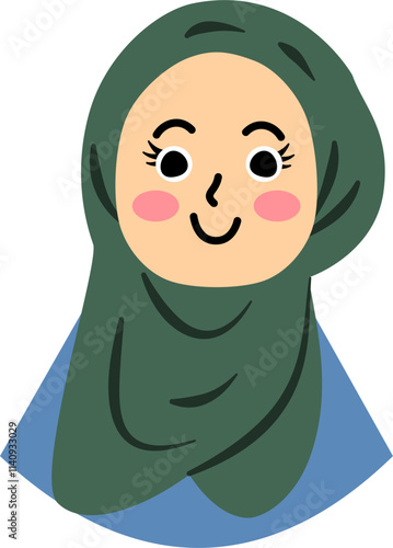 Muslim girl with hijab style