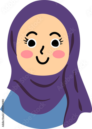 Muslim girl with hijab style