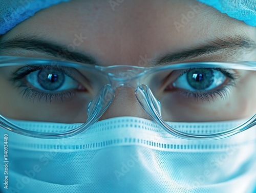 Intense Focus: A Medical Professional in Action