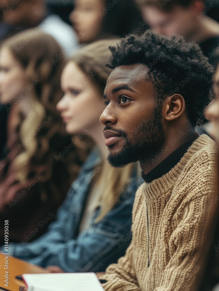A Young Adult in a Seminar Setting A Young Adult in a Seminar Setting