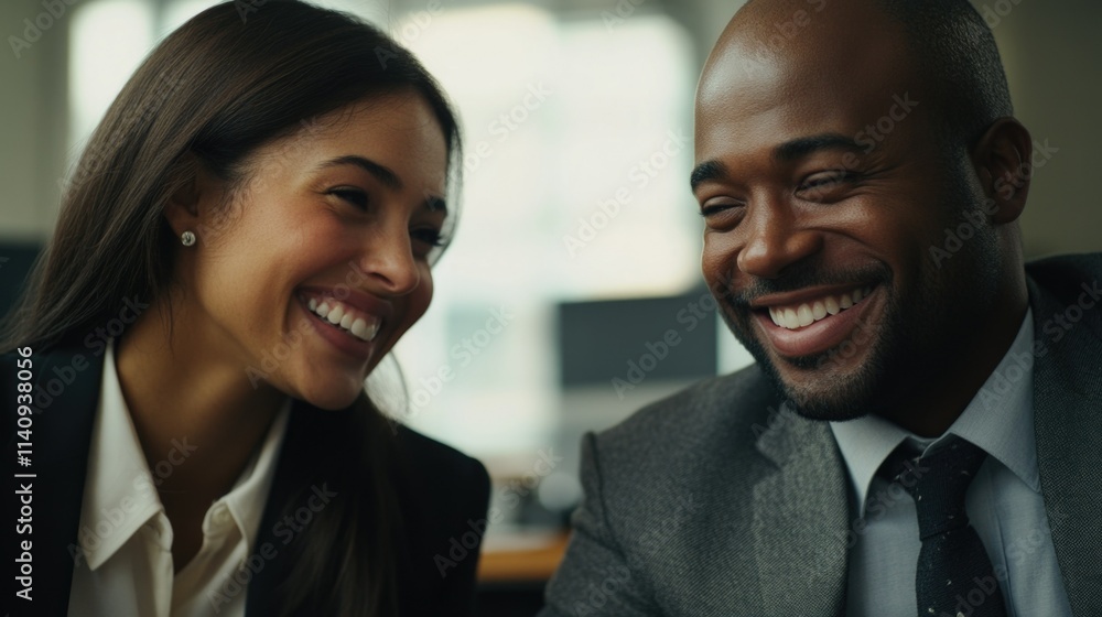 Business Professionals Sharing a Moment of Joy Business Professionals Sharing a Moment of Joy