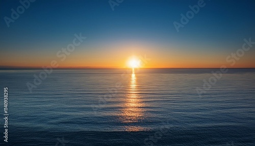 serene dawn sun rising over calm sea gentle sky awakening