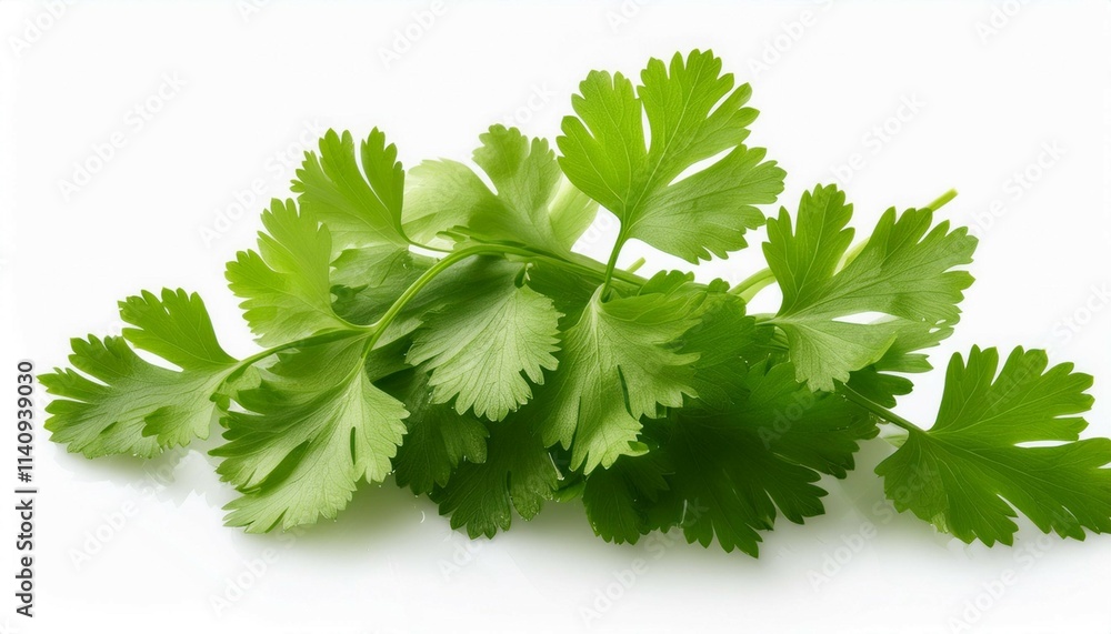 fresh coriander leaves isolated on white background fresh coriander leaves isolated on white background