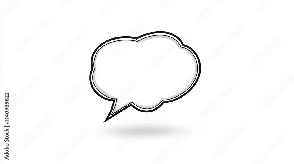 Blank Speech Bubble Icon for Creative Communication and Design Needs Blank Speech Bubble Icon for Creative Communication and Design Needs