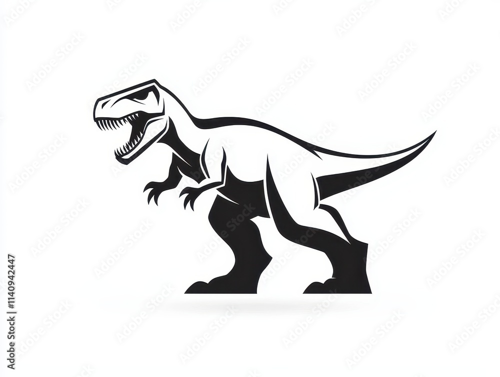 Obraz premium Powerful and Fearsome T-Rex Dinosaur Illustration for Creative Projects