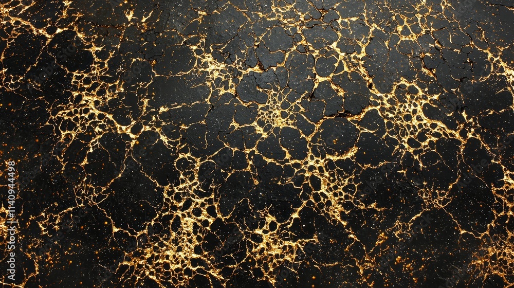 A black and gold background with a lot of gold paint splatters A black and gold background with a lot of gold paint splatters