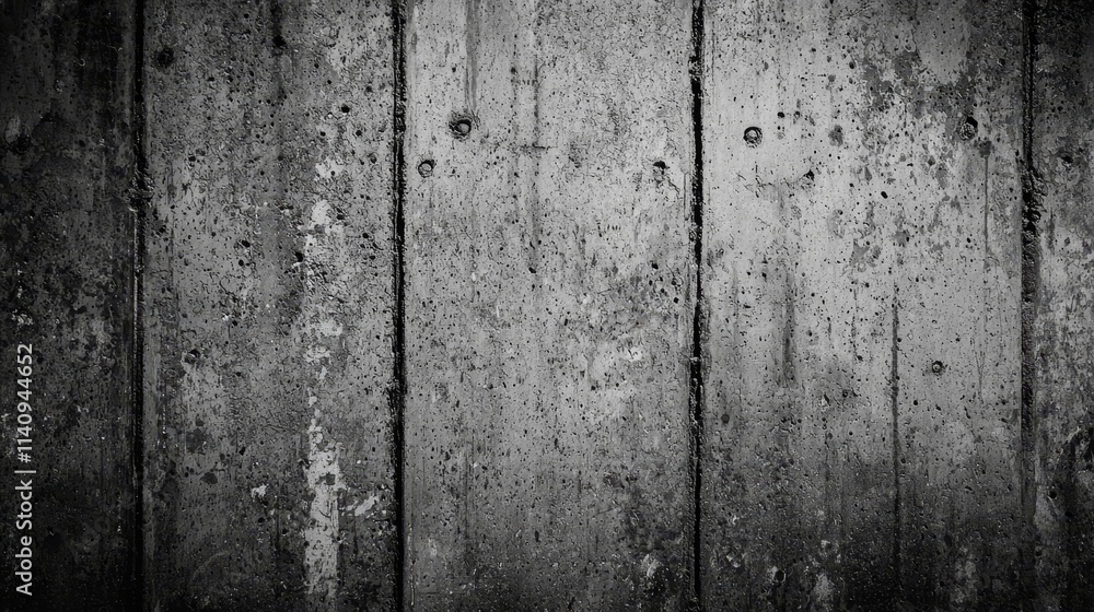 Obraz premium A black and white photo of a wooden wall