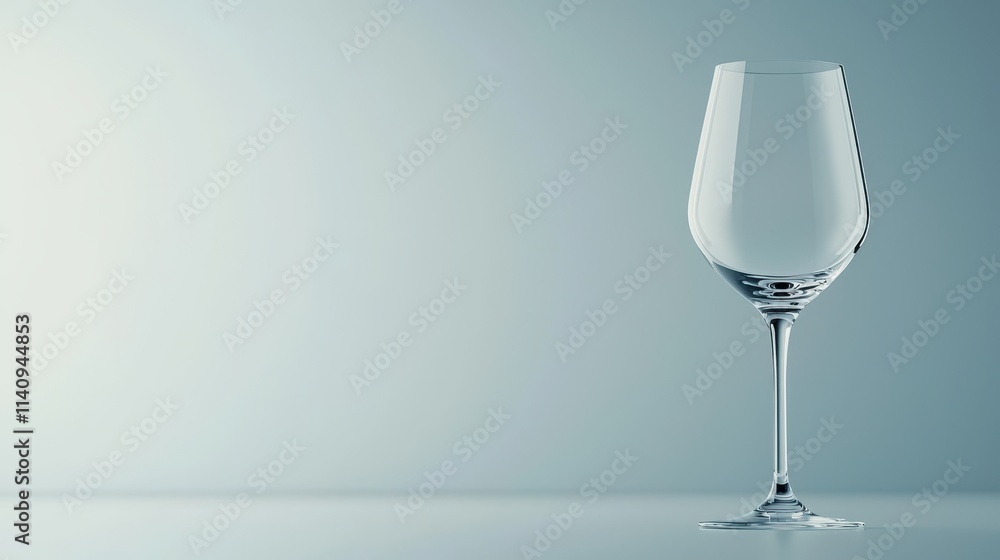 Elegant Empty Wine Glass on a Soft Gradient Background Elegant Empty Wine Glass on a Soft Gradient Background