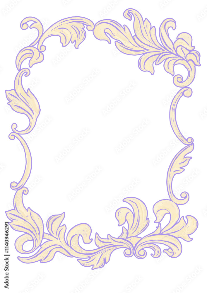 Hand drawn beautiful Christmas winter frame on transparent background. Retro illustration of white holiday leaves, curls, ornament. Design for letter, card, poster, invitation Hand drawn beautiful Christmas winter frame on transparent background. Retro illustration of white holiday leaves, curls, ornament. Design for letter, card, poster, invitation