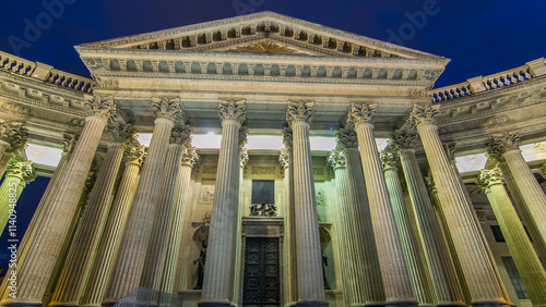 Kazan Cathedral Kazanskiy Kafedralniy Sobor in St. Petersburg during the White Nights in the summer timelapse hyperlapse photo