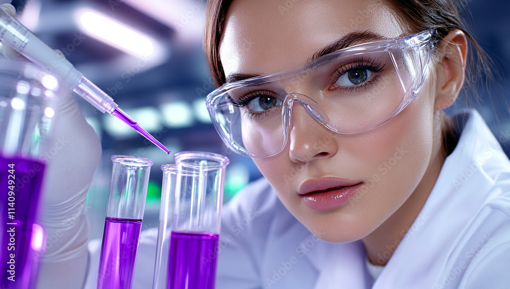 Female Scientist Working in Laboratory Female Scientist Working in Laboratory