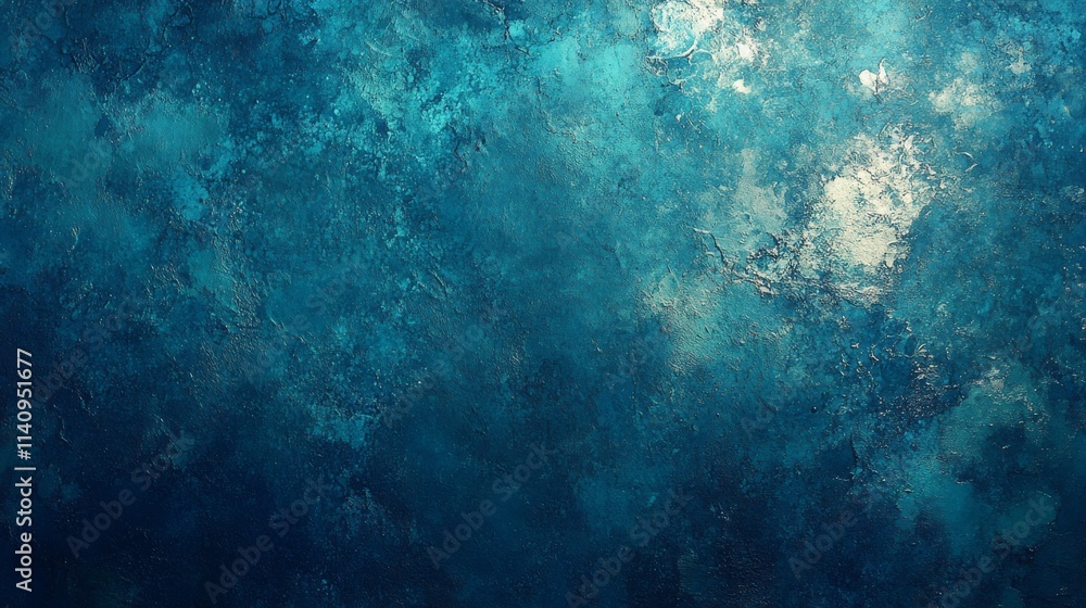 Fototapeta premium Abstract textured blue background with light accents