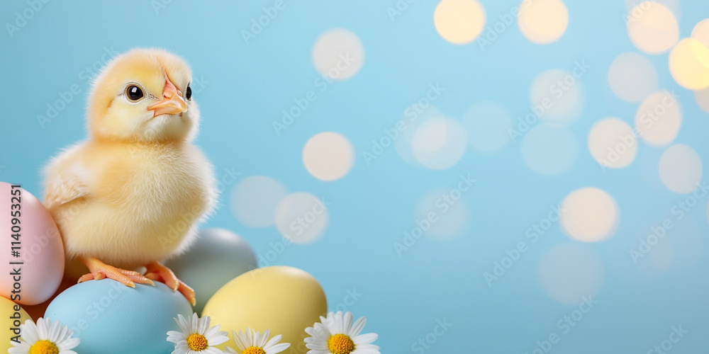 Rustic Easter Scene Featuring Baby Chick Rustic Easter Scene Featuring Baby Chick