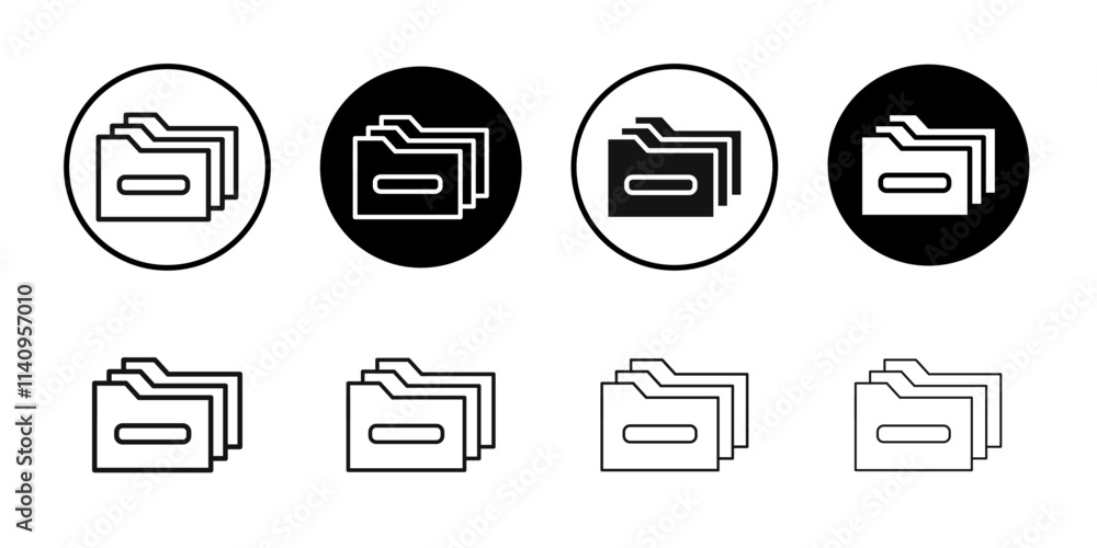 Archive folders icon Simple thin outline Archive folders icon Simple thin outline