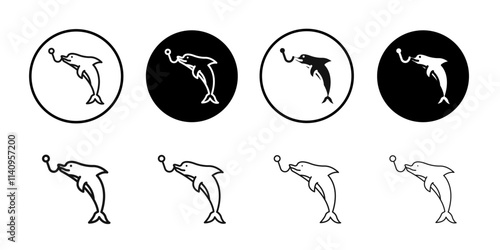 Bait Fishing Minnow icon Simple thin outline