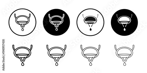 Bladder flush icon Simple thin outline