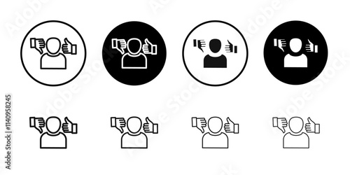 Criticism icon Simple thin outline