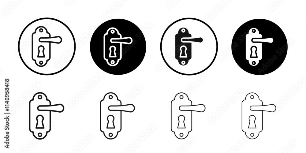 Door knob icon Simple thin outline Door knob icon Simple thin outline