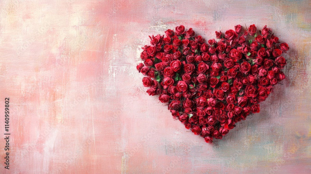 Red Roses Arranged in a Heart Shape Red Roses Arranged in a Heart Shape