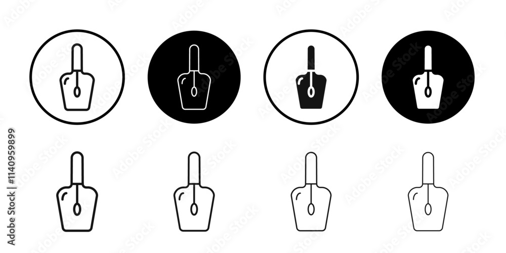 Nail Polish Icon Simple thin outline Nail Polish Icon Simple thin outline