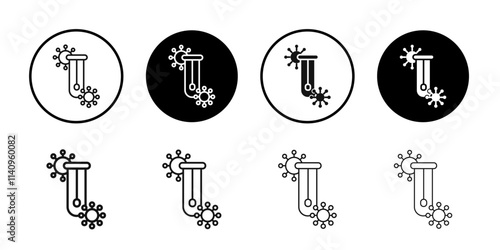 PCR test icon Simple thin outline