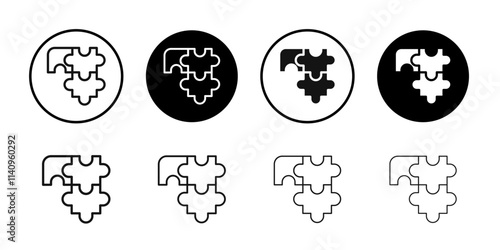 Puzzle icon Simple thin outline