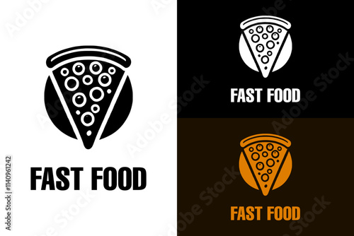 retro style pizza slice, circle, cut piece, pepperoni, veggies, chicken, fajita, fast food chain logo, food cart, pizza restaurant, cuisine, italian, abstract, vector