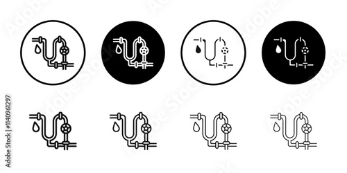 Water supply drain icon Simple thin outline